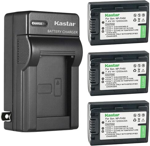 Kastar 4-Pack Battery and AC Wall Charger Replacement for Sony DCR-SR36, DCR-SR37, DCR-SR38, DCR-SR40, DCR-SR42, DCR-SR45, DCR-SR46, DCR-SR47, DCR-SR48, DCR-SR50, DCR-SR52, DCR-SR55, DCR-SR57, DCR-S60 in Saudi Arabia