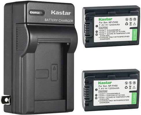 Kastar 4-Pack Battery and AC Wall Charger Replacement for Sony DCR-SR36, DCR-SR37, DCR-SR38, DCR-SR40, DCR-SR42, DCR-SR45, DCR-SR46, DCR-SR47, DCR-SR48, DCR-SR50, DCR-SR52, DCR-SR55, DCR-SR57, DCR-S60 in Saudi Arabia