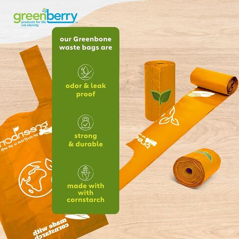 Bio Base Tie Handle Bags 12 rolls - 144 refills Leak Proof in Kuwait