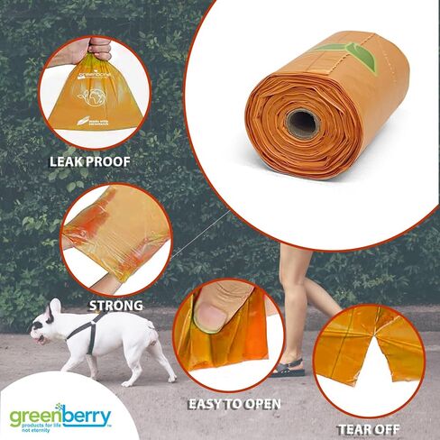 Bio Base Tie Handle Bags 12 rolls - 144 refills Leak Proof in Kuwait