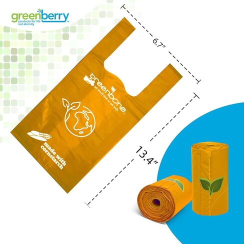 Bio Base Tie Handle Bags 12 rolls - 144 refills Leak Proof in Kuwait