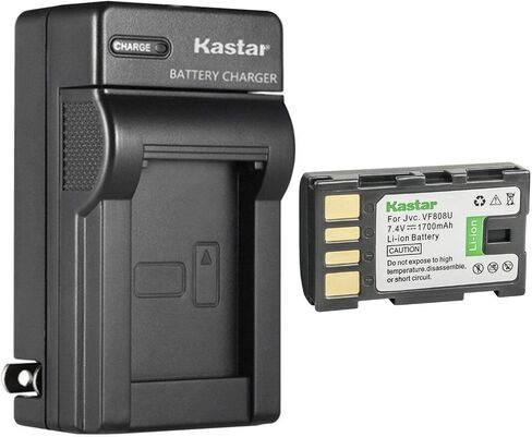 Kastar 4-Pack BN-VF808 Battery and AC Wall Charger Replacement for JVC GZ-HD3AG GZ-HD3AH GZ-HD3EK GZ-HD3EX GZ-HD3US GZ-HD5 GZ-HD5B GZ-HD5EK GZ-HD5EX GZ-HD5S GZ-HD5US GZ-HD6 GZ-HD6EK GZ-HD6EX GZ-HD6US in Saudi Arabia