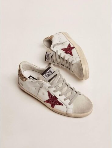 Golden Goose Super-Star Sneakers with Colored Glitter Star and Heel tab Sneakers in Saudi Arabia