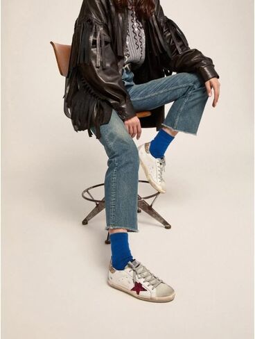 Golden Goose Super-Star Sneakers with Colored Glitter Star and Heel tab Sneakers in Saudi Arabia
