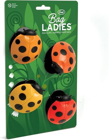 Genuine Fred SNACK SPIRITS Bag Clips, Set of 4, Molded Day of the Dead skull design, Dio de los Muertos, Colorful Calaveras, Bag Clips for food storage in Saudi Arabia