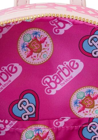 Loungefly Barbie: حقيبة ظهر صغيرة بشعار الفيلم للسيدات، حقيبة كتف بحزام مزدوج in Saudi Arabia