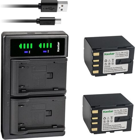 بطارية Kastar 3 عبوات BN-V428 واستبدال شاحن USB LTD2 لـ JVC BN-V408، BN-V408U، BN-V408US، BN-V416، BN-V416U، BN-V416US، BN-V428، BN-V428U، BN-V428US ، بطارية BN-V438، BN-V438U، BN-V438US in Saudi Arabia