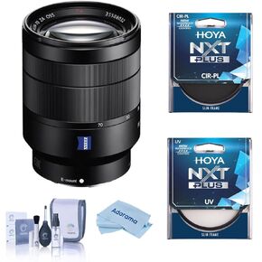 Sony Vario-Tessar T* FE 24-70mm f/4 ZA OSS Lens for Sony E, Bundle with Hoya 67mm UV+CPL Filter Kit, Cleaning Kit, Cleaning Cloth