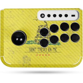 Carbon Fiber Gaming Skin Compatible with Hori Fighting Stick Mini (PS5, PS4, PC) - Dont Tread - Premium 3M Vinyl Protective Wrap Decal Cover - Easy to Apply | Crafted in The USA by MightySkins