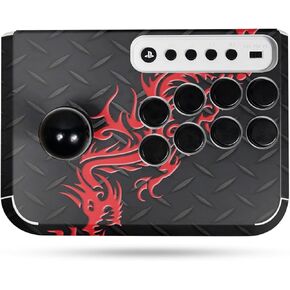 Gaming Skin Compatible with Hori Fighting Stick Mini (PS5, PS4, PC) - Red Dragon - Premium 3M Vinyl Protective Wrap Decal Cover - Easy to Apply | Crafted in The USA by MightySkins