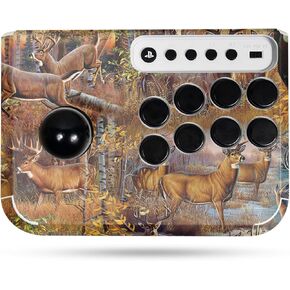 Gaming Skin Compatible with Hori Fighting Stick Mini (PS5, PS4, PC) - Deer Pattern - Premium 3M Vinyl Protective Wrap Decal Cover - Easy to Apply | Crafted in The USA by MightySkins