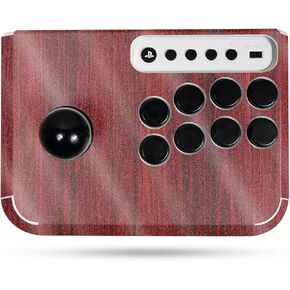 Glossy Glitter Gaming Skin Compatible with Hori Fighting Stick Mini (PS5, PS4, PC) - Cherry Grain - Premium 3M Vinyl Protective Wrap Decal Cover - Easy to Apply | Crafted in The USA by MightySkins