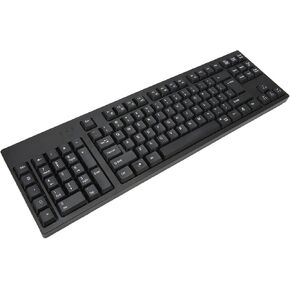 GOWENIC 109 Key Left Hand Keyboard, USB Wired Scissor Business Household Keyboard with Built in 2 HUB, for Windows XP 7 8 10