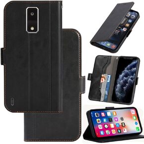 for BLU View 4 B135DL Case, BLU View4 Phone Case, Luxury Leather Magnetic Wallet Case with Credit Card Holder Slots Kickstand Feature Flip Folio Wallet Case for BLU View 4 B135DL 2023 -blue