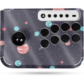 Glossy Glitter Gaming Skin Compatible With Hori Fighting Stick Mini (PS5, PS4, PC) - Bright Night Sky - Premium 3M Vinyl Protective Wrap Decal Cover - Easy To Apply | Crafted in the USA by MightySkins
