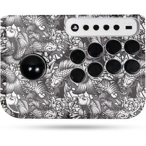 Gaming Skin Compatible with Hori Fighting Stick Mini (PS5, PS4, PC) - Angry Koi - Premium 3M Vinyl Protective Wrap Decal Cover - Easy to Apply | Crafted in The USA by MightySkins