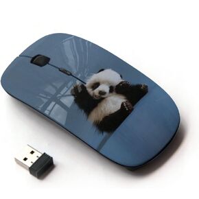 [ Optical 2.4G Wireless Mouse [ Tiny Baby Panda Quote Blue China Animal ]