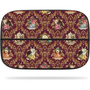 غلاف MightySkins متوافق مع Elgato Game Capture hd60s - Teatime Cat Damask | غطاء ملتف واقٍ ومتين وفريد ​​من نوعه من الفينيل | سهل التطبيق والإزالة وتغيير الأنماط | صنع في الولايات المتحدة الأمريكية