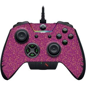 MightySkins Skin Compatible with Razer Wolverine Ultimate - Magenta Swirls | Protective, Durable, and Unique Vinyl Decal wrap Cover | Easy to Apply, Remove, and Change Styles | Made in The USA