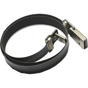 Long Black FFC USB C FPV Flat Slim Thin Ribbon FPC Cable USB Type-C 90 Degree to Standard USB A for sync and Charging (50CM)