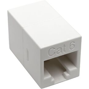 Tripp Lite Cat6 Gigabit Ethernet Straight-Through Modular In-Line Coupler Compact RJ45 White F/F TAA (N234-001-WH) in Kuwait