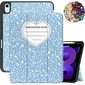 Compatible with iPad Air 11 Inch Case 2024 Air 5th/4th Generation 2022/2020 10.9 Inch TPU Back Case with Pencil Holder Auto Sleep/Wake Cover Cute Aesthetic Girls Women-Floral Flowers