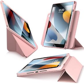Case for iPad 9th Generation 2020(10.2 inch) Rotating Separation Stand Grade Shockproof Rugged Protective 10.2" Cover Built-in Pen Holder for iPad 7th 8th Gen Case and 10.5" iPad Pro Air Case (Pink)