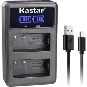 Kastar 2-Pack BP-DC12 Battery and LED2 USB Charger Compatible with Leica BP-DC12 Battery, Leica BC-DC12 Charger, Leica V-Lux 4, Leica V-Lux 5, Leica Q (Typ 116), Leica Q-P Digital Camera