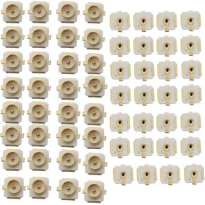 60PCS PCB Mount Jack Coaxial Connectors IPEX U.FL SMD SMT Solder for PCB Mount Socket Jack Female RF Coaxial Connector