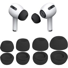 Replacement Ear Tips for AirPods Pro&AirPods Pro 2nd Generation with Noise Reduction Hole，Multifunctional AirPods Cleaning Kit 3 in 1,Silicone Ear Tips for AirPods Pro(XS/S/M/L) Black