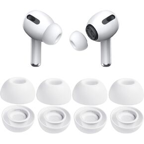 Replacement Ear Tips for AirPods Pro&AirPods Pro 2nd Generation with Noise Reduction Hole，Multifunctional AirPods Cleaning Kit 3 in 1,Silicone Ear Tips for AirPods Pro(XS/S/M/L) Black
