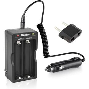 Kastar 2Pack Battery + Travel Charger Replacement for SLB26 Battery, Stinger 2020, ProTac HL 5-X USB, PolyTac 90 X USB, Right Angle Light, PolyTac X USB, ProTac 90 X USB