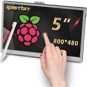 شاشة Raspberry Pi مقاس 5 بوصات، شاشة تعمل باللمس سعوية 800x480 HDMI IPS شاشة لـ Raspberry Pi 5 4 3 2 Zero BB، خالية من السائق