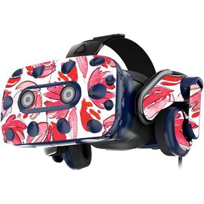 MightySkins Skin Compatible with HTC VIVE Pro VR Headset - Red Petals | Protective, Durable, and Unique Vinyl Decal wrap cover | Easy to Apply, Remove, and Change Styles | Made in The USA