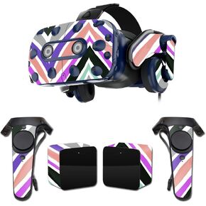 MightySkins Skin Compatible with HTC Vive Pro VR Headset - Colorful Chevron | Protective, Durable, and Unique Vinyl Decal wrap Cover | Easy to Apply, Remove, and Change Styles | Made in The USA