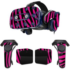 MightySkins Skin Compatible with HTC Vive Pro VR Headset - Pink Zebra | Protective, Durable, and Unique Vinyl Decal wrap Cover | Easy to Apply, Remove, and Change Styles | Made in The USA