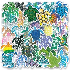 Sea Turtle Stickers, 41pcs Cute Vinyl Waterproof Stickers for Laptop, Aesthetic Car, Water Bottles, Bumper,Computer, Phone,scrapbooks, Stickers and Decals
