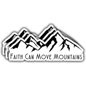 (3 pcs) Faith Can Move Mountains Sticker Christian Bible Verse Jesus Vinyl Decal Motivation Inspirational Quotes Stickers for Books Laptops Phonecase Water Bottles Kindles Car Hard Hat -3x1.4