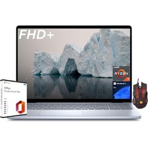 Dell Inspiron 16 Business Laptop, 16" FHD+ Display, AMD Ryzen 7-8840U(8-Core), 64GB DDR5, 2TB SSD, Backlit Keyboard, Wi-Fi 6E, Windows 11 Pro, with Microsoft Office Lifetime License&Gaming Mouse