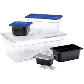 Carlisle FoodService Products Storplus Food Storage Container Food Pan, Chafing Pan for Catering, Buffets, Restaurants, Polycarbonate (Pc), 1/4 Size 6 Inches Deep, Clear, (Pack of 6)
