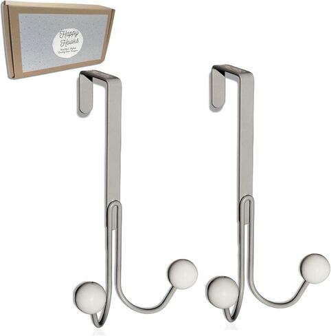 Over The Door Hooks for Hanging Clothes - 1 Pack of Gray Bathroom Hooks for Towels, Coat Hooks Over Door Hanger. Bathroom Towel Hook in Kuwait