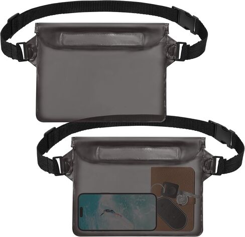 jealkip Waterproof Pouch with Adjustable Waist Strap, Waterproof Dry Bag, Keeps Cell Phones and Valuables Safe and Dry, Perfect for Kayaking, Beach, Camping and Swimming (Dark Blue) in Saudi Arabia