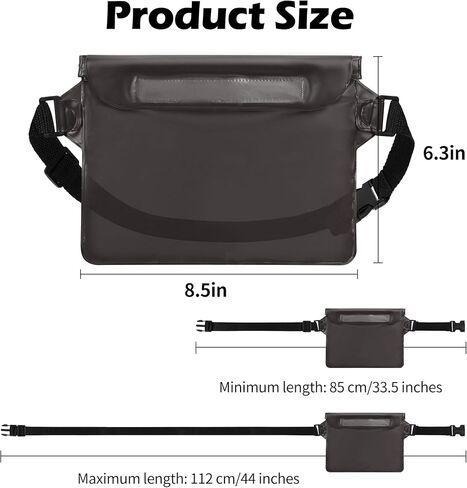 jealkip Waterproof Pouch with Adjustable Waist Strap, Waterproof Dry Bag, Keeps Cell Phones and Valuables Safe and Dry, Perfect for Kayaking, Beach, Camping and Swimming (Dark Blue) in Saudi Arabia