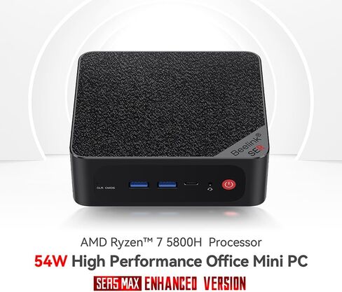 Beelink SER6 Mini PC, AMD Ryzen 9 6900HX(Up to 4.9GHz) 8C/16T, Mini Desktop Computer 16GB DDR5 RAM 500GB M.2 NVMe SSD, Small Gaming PC 4K@144Hz Triple Display/BT5.2/WiFi6/Office/Home/HTPC/W11 Pro in Kuwait