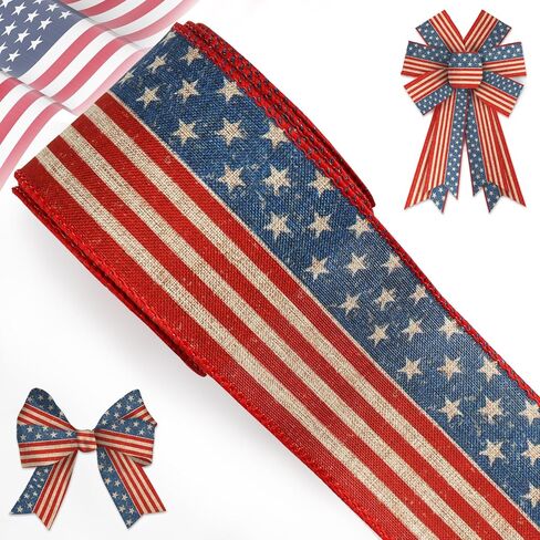 4th of July Desert Camouflage Patterned Burlap Wired Ribbon - PTSD Mental Health Ribbon, Veterans Troops Activity, Memorial Day Handmade Ribbon, Charity Ribbon, 2.5" x 10 Yards in Saudi Arabia