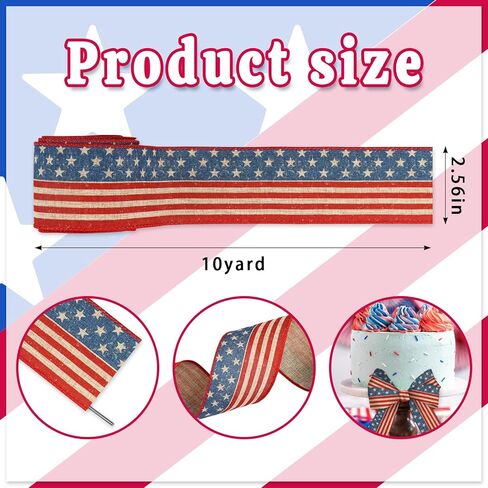 4th of July Desert Camouflage Patterned Burlap Wired Ribbon - PTSD Mental Health Ribbon, Veterans Troops Activity, Memorial Day Handmade Ribbon, Charity Ribbon, 2.5" x 10 Yards in Saudi Arabia