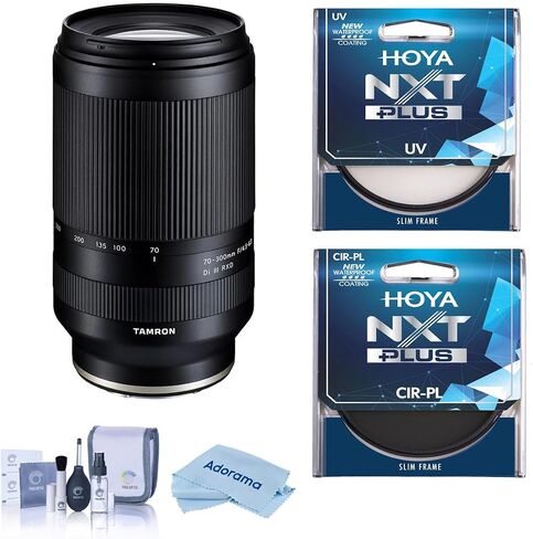 Tamron 70-300mm f/4.5-6.3 Di III RXD Lens for Sony E, Bundle with Hoya NXT Plus 67mm UV+CPL Filter Kit, Cleaning Kit, Cloth in Saudi Arabia