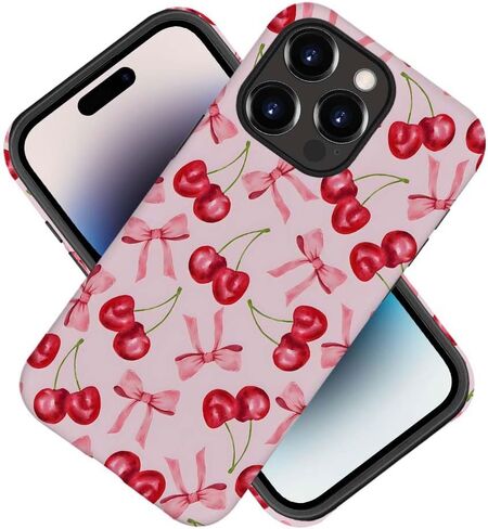 حافظة متوافقة مع هاتف iPhone 14 Pro Max، حافظة هاتف بشريط فاكهة الكرز الوردي للحماية من السقوط، ناعمة مضادة للصدمات للفتيات والنساء والأولاد والرجال، حافظة لهاتف iPhone 14 Pro Max in Saudi Arabia