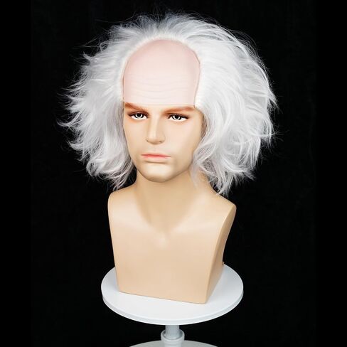 Black Wig with Bun for Women, 17.7 Inch Medium Long Straight Black Bride Goth Wig with Bangs Bun + Wig Cap for Halloween Costume Party Cosplay in Saudi Arabia
