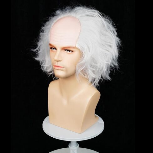 Black Wig with Bun for Women, 17.7 Inch Medium Long Straight Black Bride Goth Wig with Bangs Bun + Wig Cap for Halloween Costume Party Cosplay in Saudi Arabia